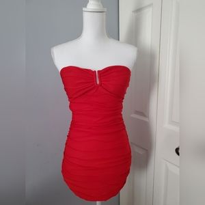 Gracie strapless red dress size small